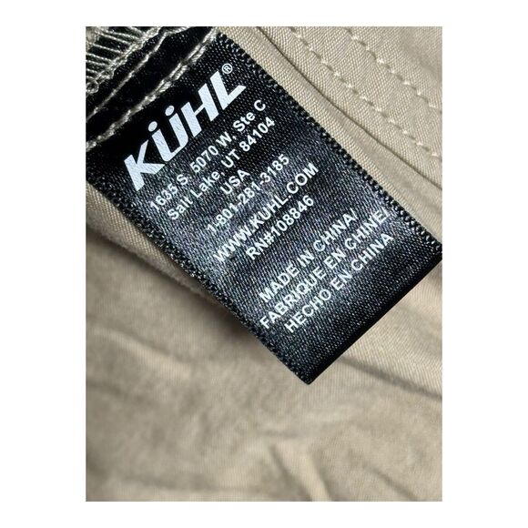KUHL WOMENS LEGENDARY CARGO PANTS 8 REGULAR BEIGE TAN STRETCH HIKING OUTDOORS - Picture 6 of 16